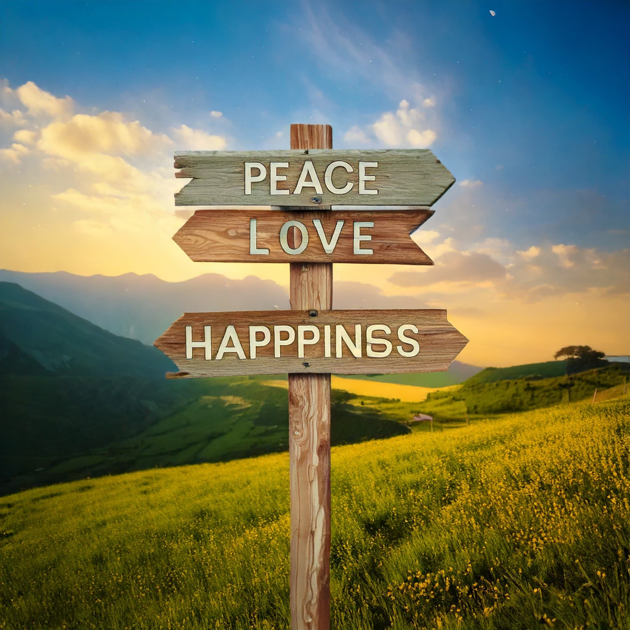 Peace, Love & Happiness logo